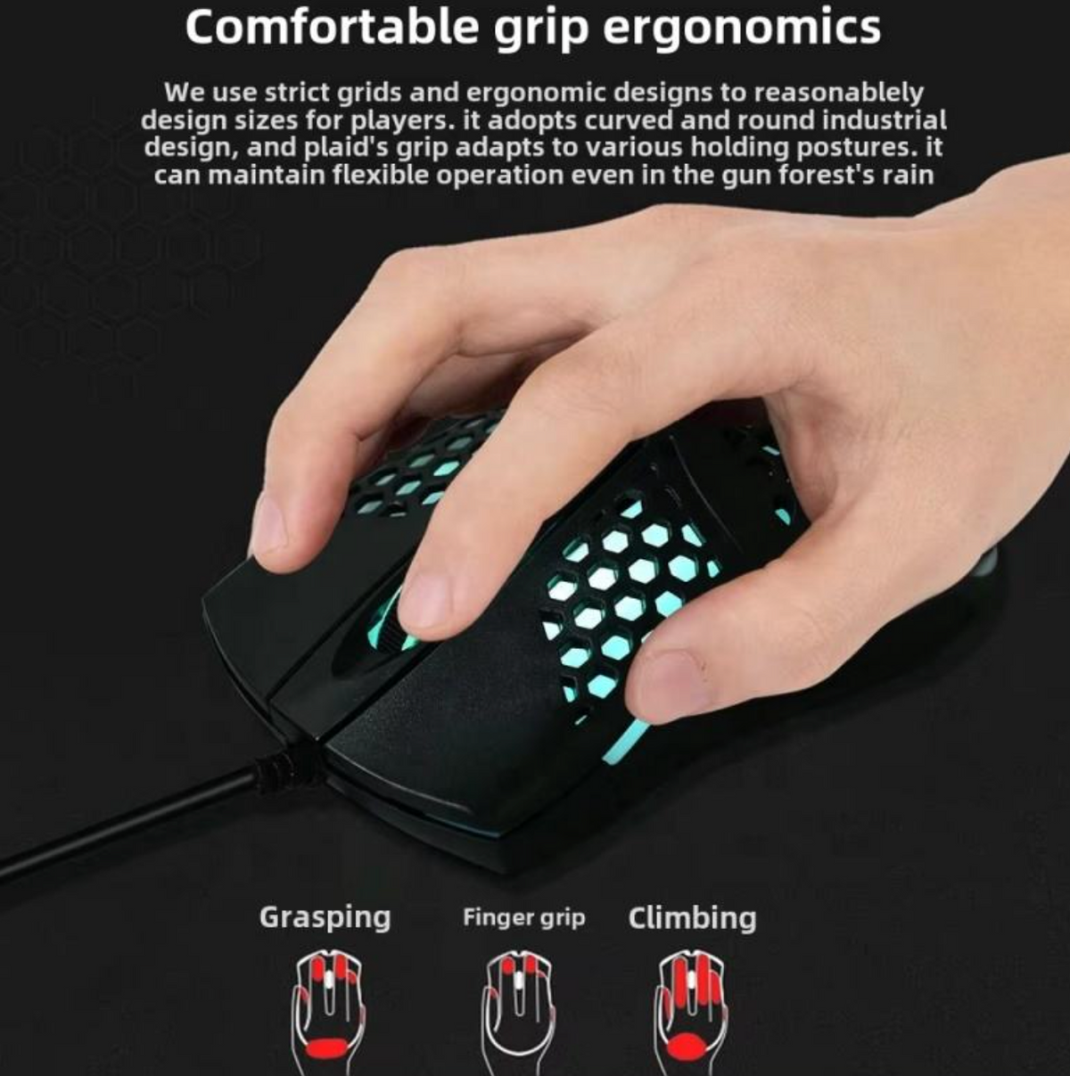 LED Backlit Wired Gaming Mouse