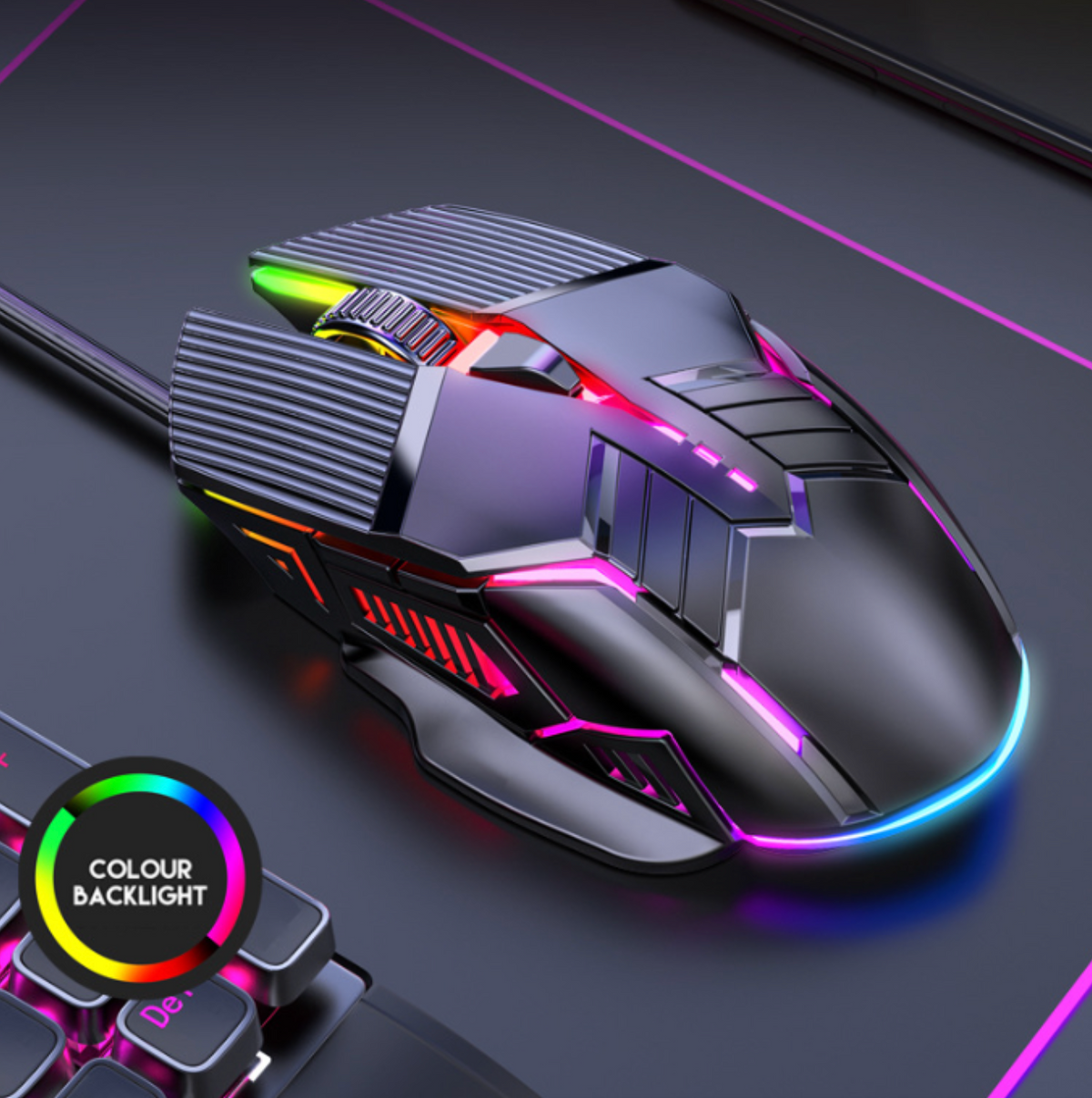 LED Backlit Wired Mouse