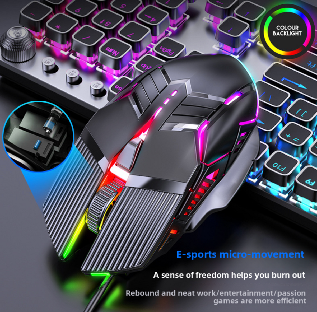 LED Backlit Wired Mouse