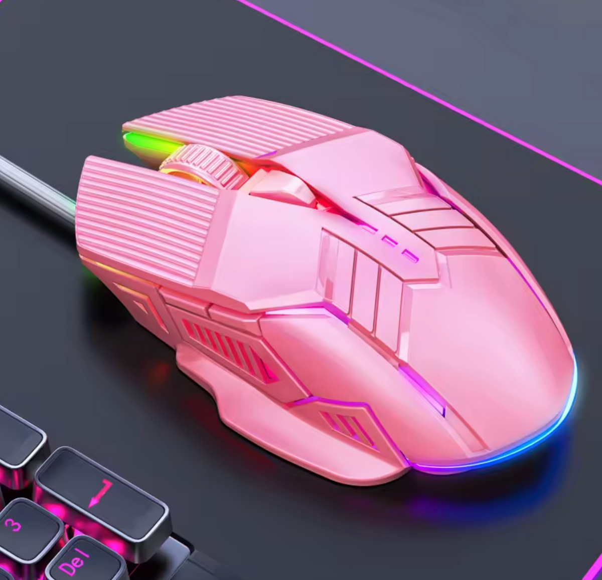 LED Backlit Wired Mouse